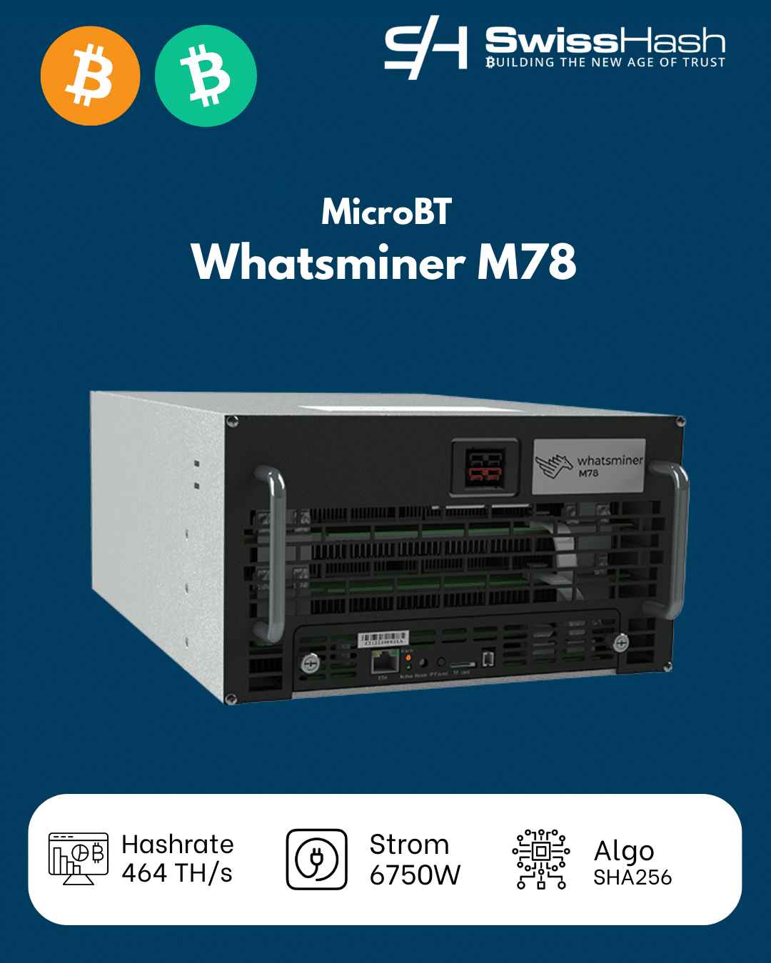 MicroBT Whatsminer M78 Whatsminer M78 464 TH/s – Bild 1